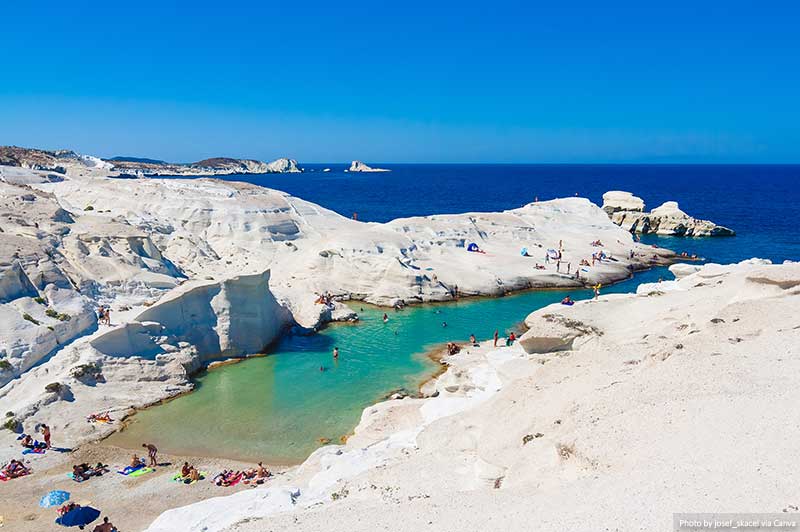 Sarakiniko beach, Milos island, Greece