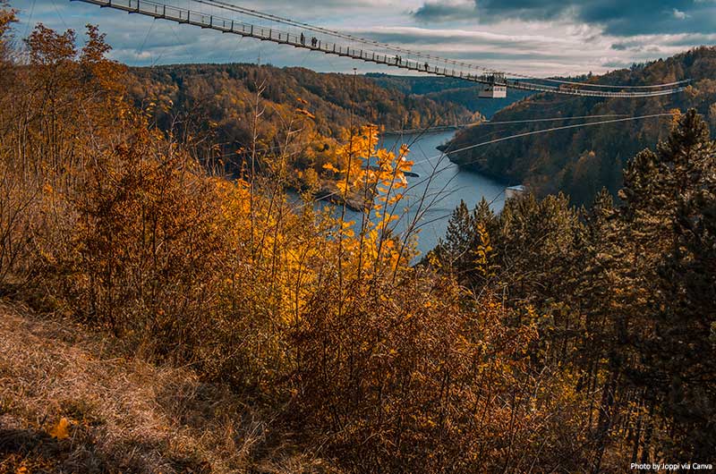 Titan RT suspension bridge in Harz Mountains National Park