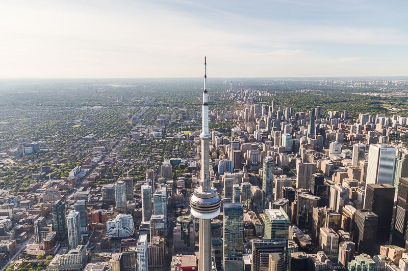 Cn Tower and Toronto Skyline (aerial view)