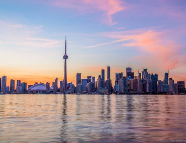 Toronto Skyline at sunset (from the Toronto Islands)