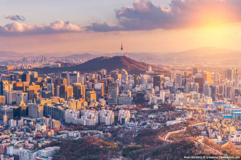 South Korea at Sunset