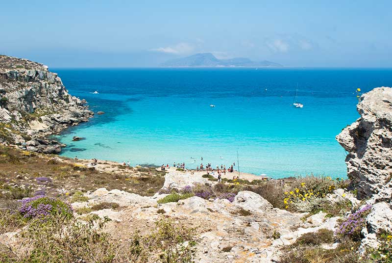 Beach on Favignana Island