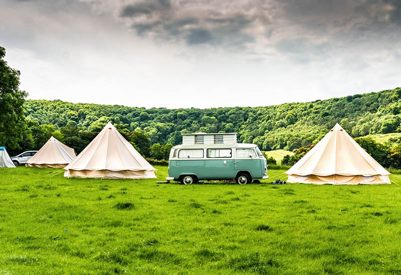 Camper Van at a Campsite
