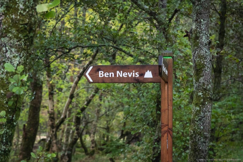 Sign for Ben Nevis