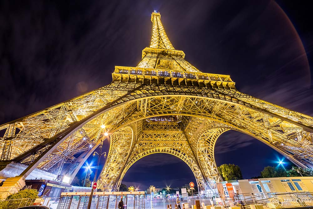 The Eiffel Tower in Paris at Night