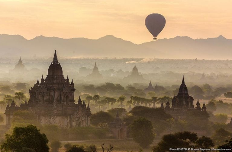 Bagan, Myanmar at sunrise