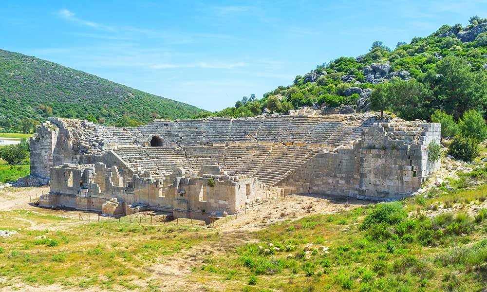 Patara amphitheatre ruins