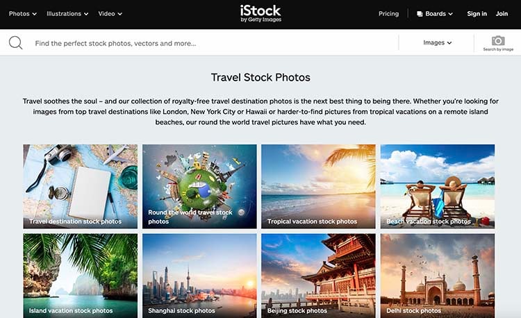 iStock screenshot