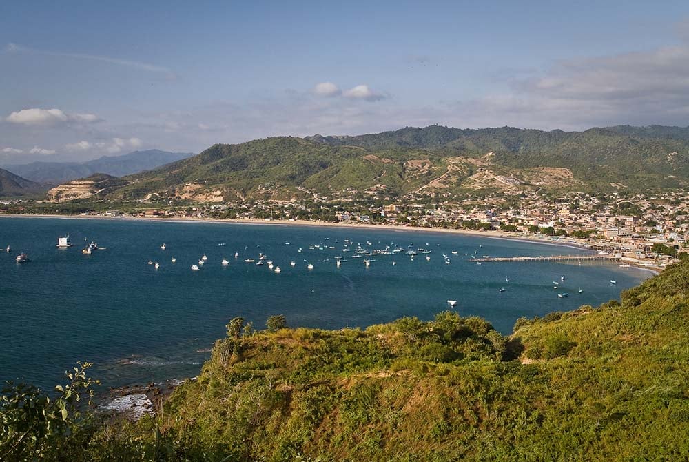 Puerto Lopez aerial view