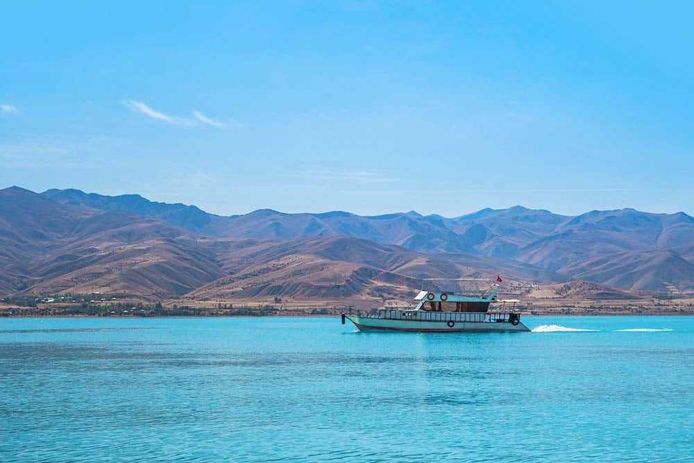 Van Lake and boat