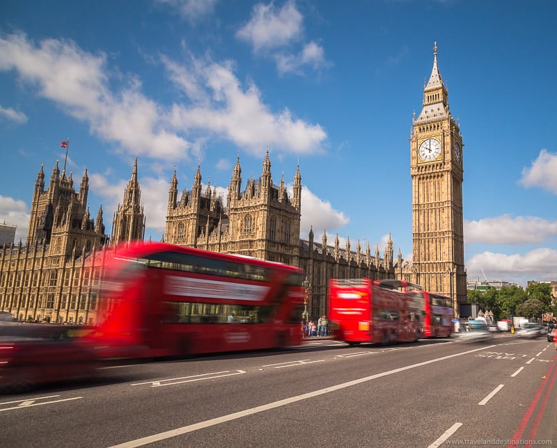 Westminster and double decker buses