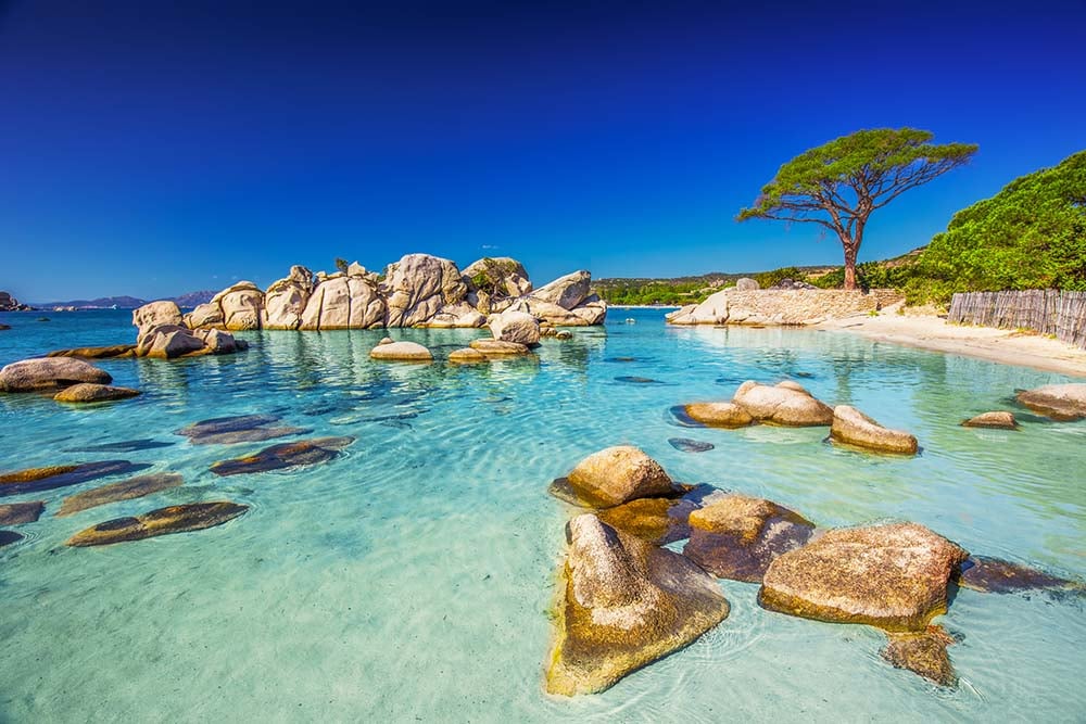 Corsica beach in France