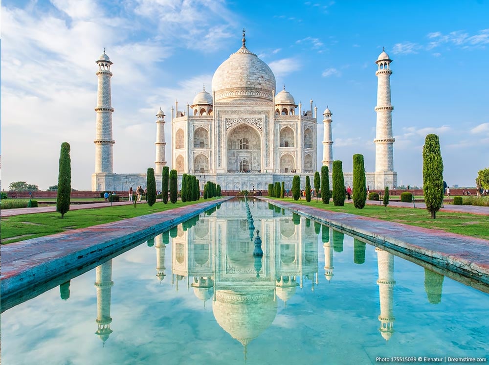 View of Taj Mahal in India