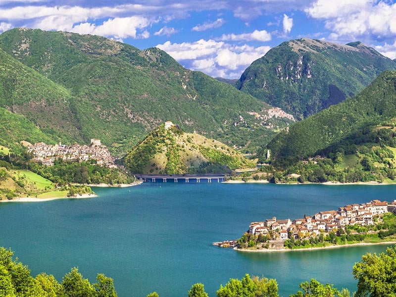 View of Lago di Turano