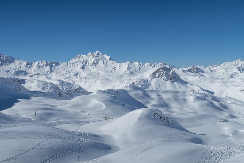 Views of the mountains of Tignes ski resort