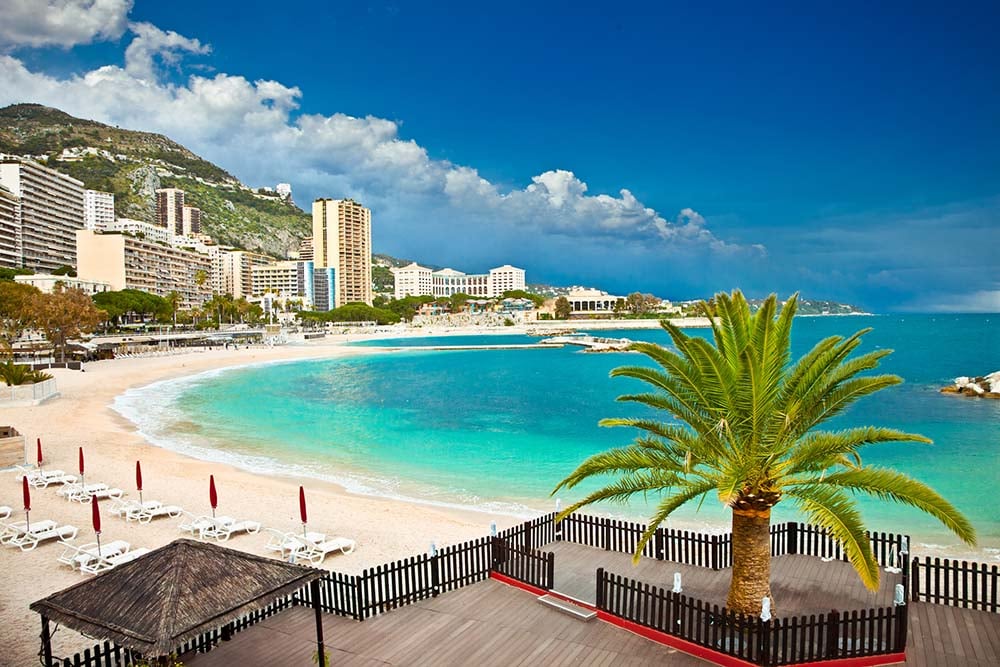 A view of the beach in Monaco