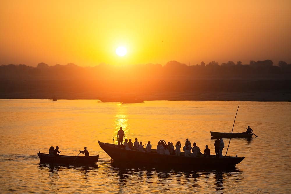 Boat on the river Ganges