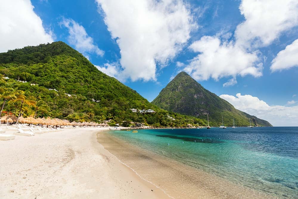 Saint Lucia beach and landscapes
