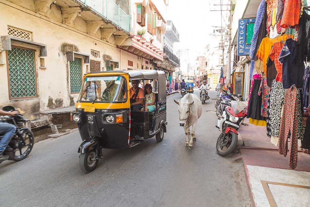 View along streets of Udaipur