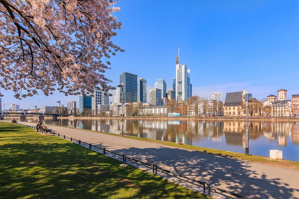 Views along the river in Frankfurt