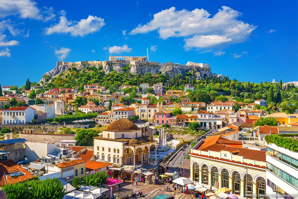 Athens skyline in Greece