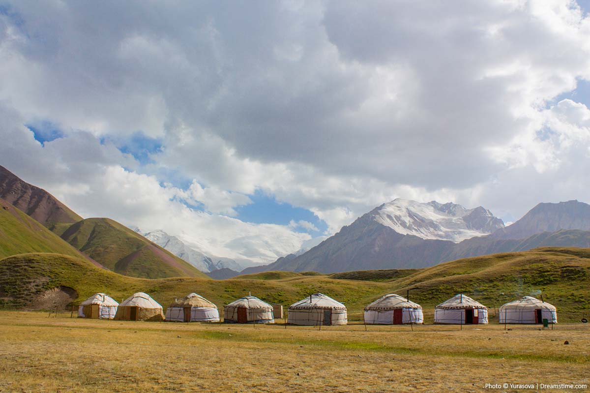 Kazakhstan yurts and landscapes