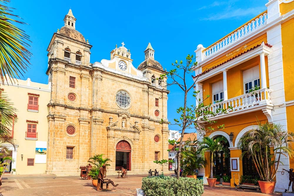 Cartagena streets in Colombia