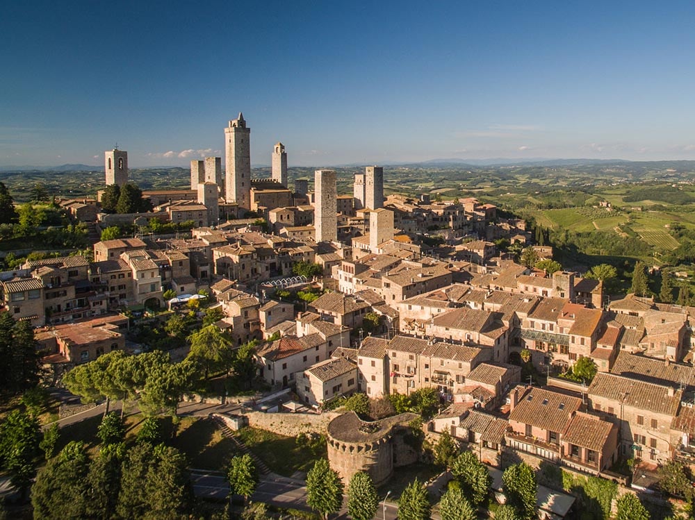 Montepulciano aerial view