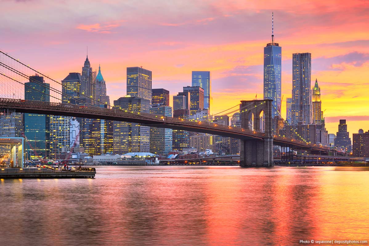 New York Skyline at sunset