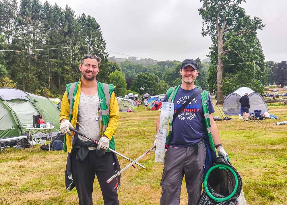 Volunteers at Green Man Festival