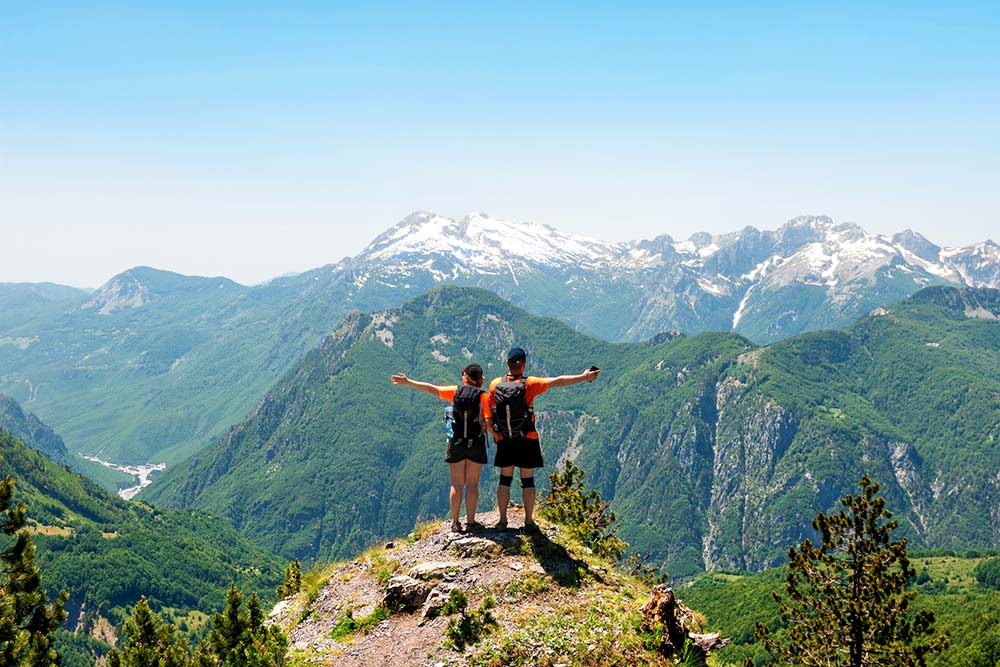 Hikers in Albania