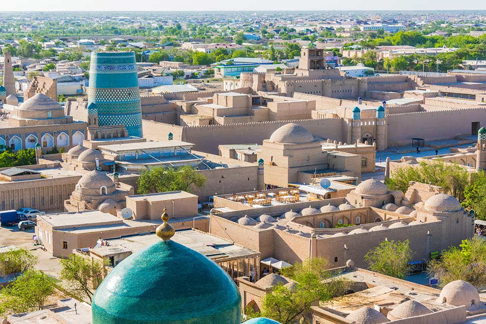 Khiva architecture and rooftops