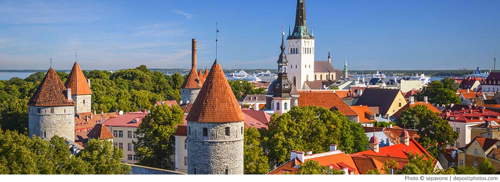 Tallinn Skyline in Estonia