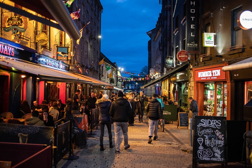 Galway streets at night