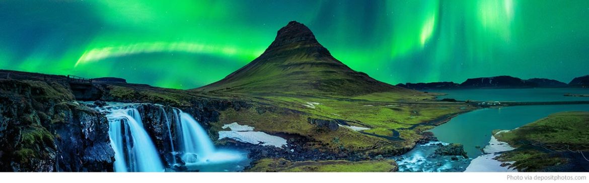 Iceland landscapes and northern lights