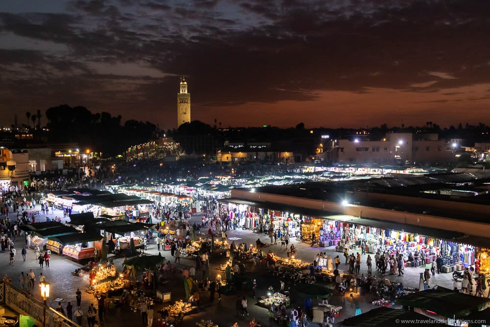 Jemaa el-Fnaa at night