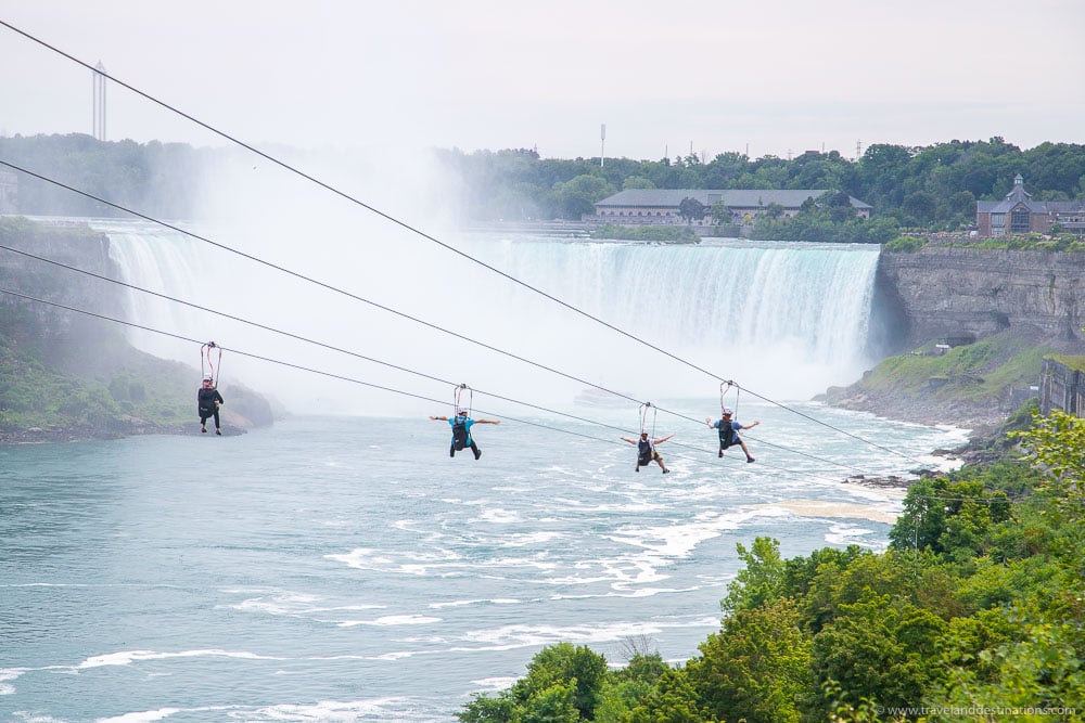 Zipline rides at Niagara Falls