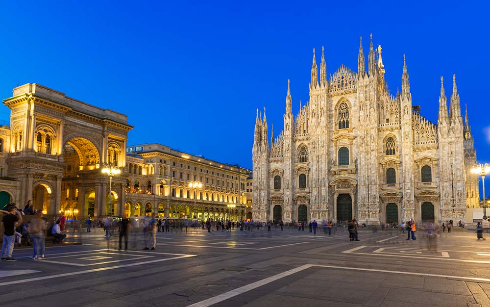 Duomo in Milan at night