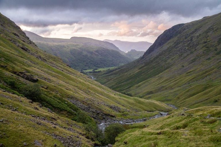 Lake District at sunset - Borrowdale Valley