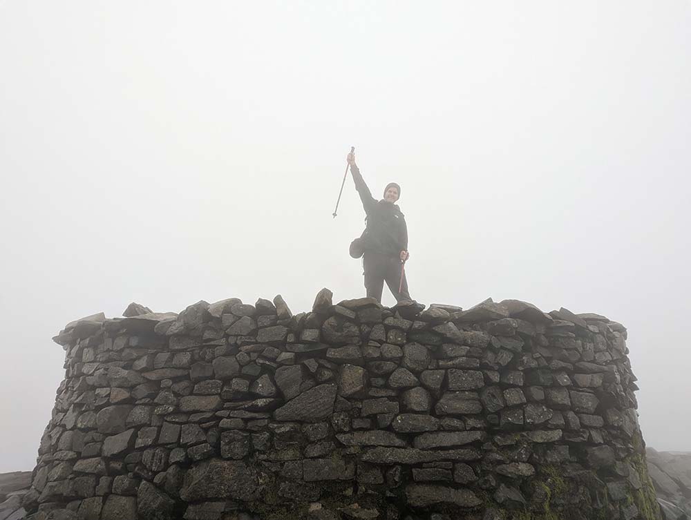 Me and the summit of Scafell Pike
