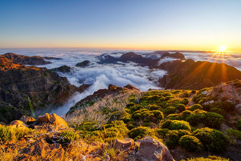 Pico Ruivo at sunset