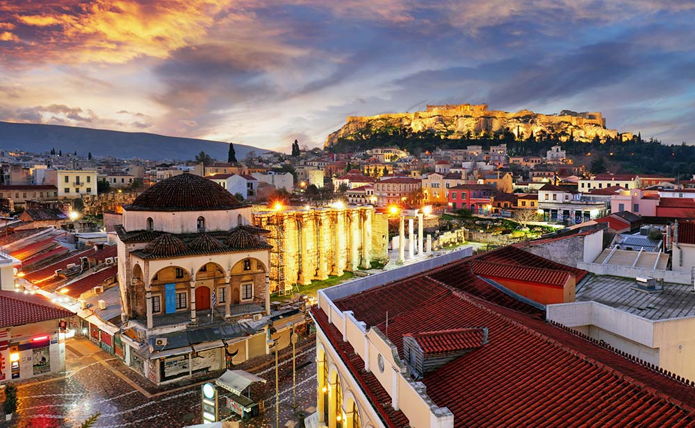 Rooftop views of Athens in Athens