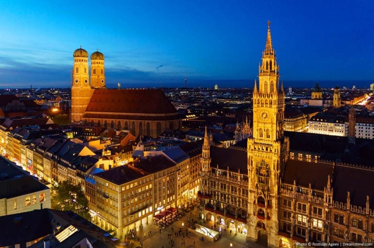 Munich skyline at night