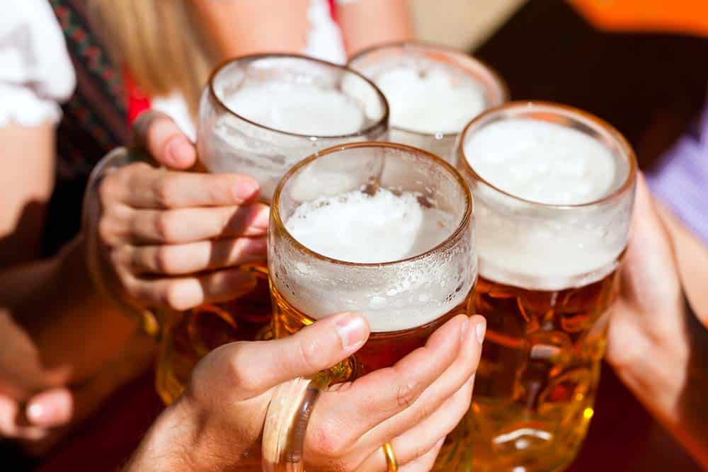 People with beer steins